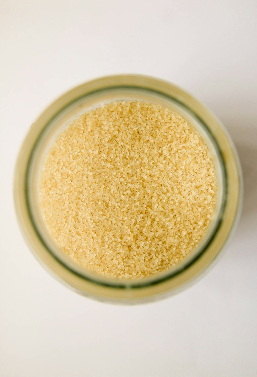 Sucre vanillé dans un bocal en verre